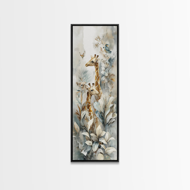 Happy Jungle Animals Canvas Print, Dental Office Art, Dental Art, Office Decor, Fine Art, Calm, Dental Gift, Dentist Art, DOA-1x3-2
