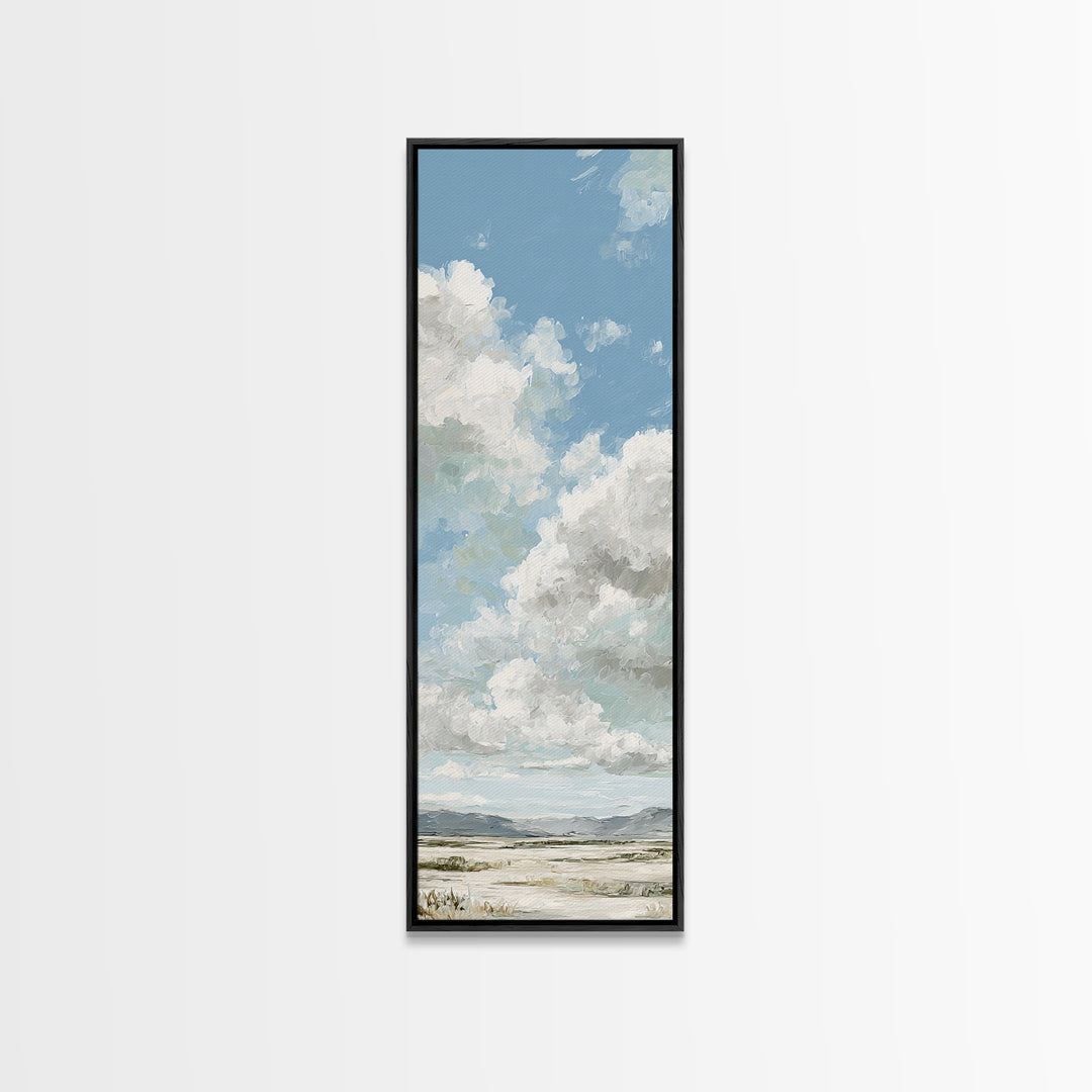 Peaceful Clouds over Open Meadow Canvas Print, Dental Office Art, Medical Office Decor, Office Decor, Fine Art, Calm, DOA-1x3-21