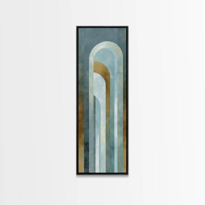 Light Scandinavian Abstract Arches Framed Canvas Print, Dental Office Art, Dental Assistant, Office Decor, Abstract Art, Calm, DOA-1x3-29