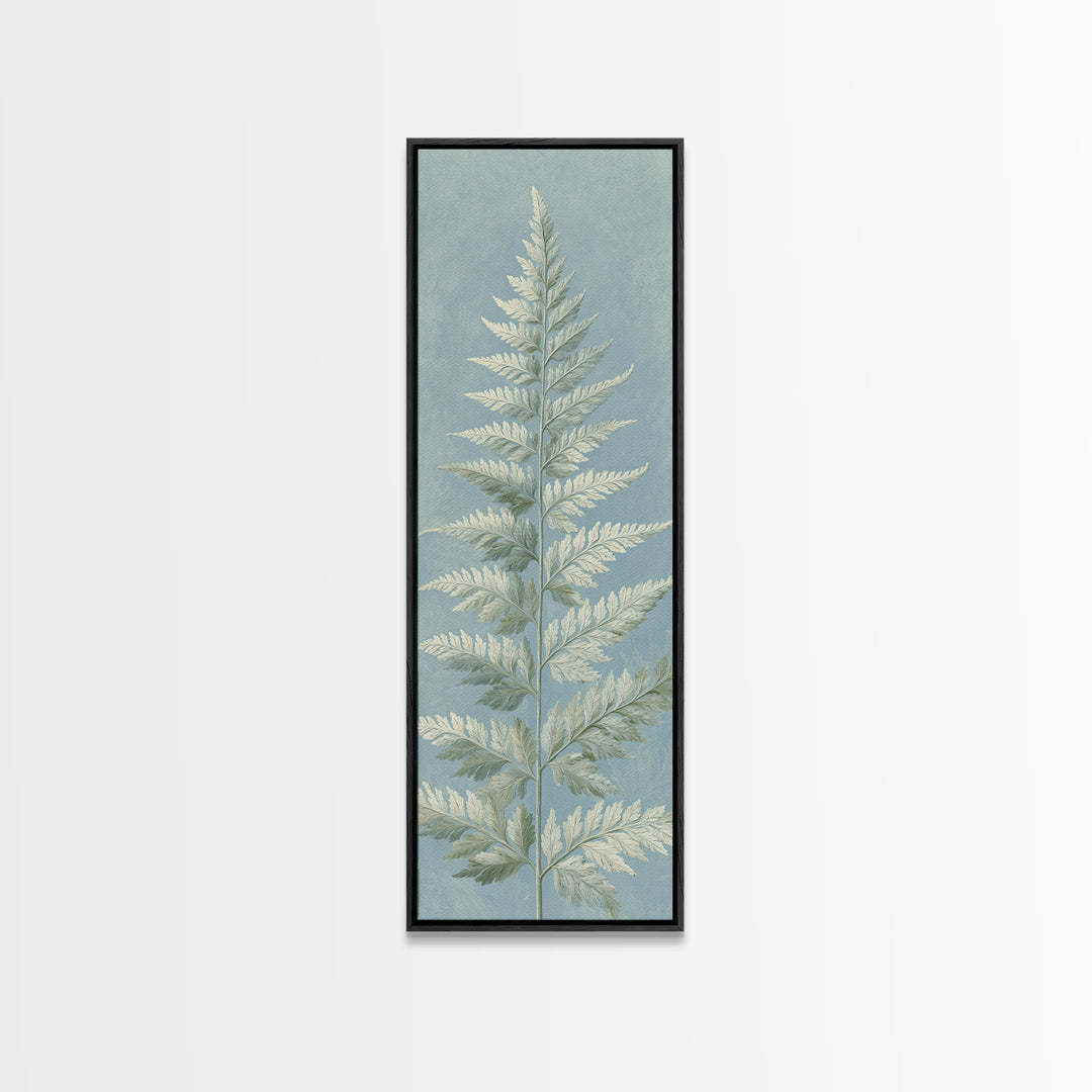 Botanical Fern Study Framed Canvas Print, Dental Office Art, Medical Office Art, Office Decor, Fine Art, Calm, DOA-1x3-31
