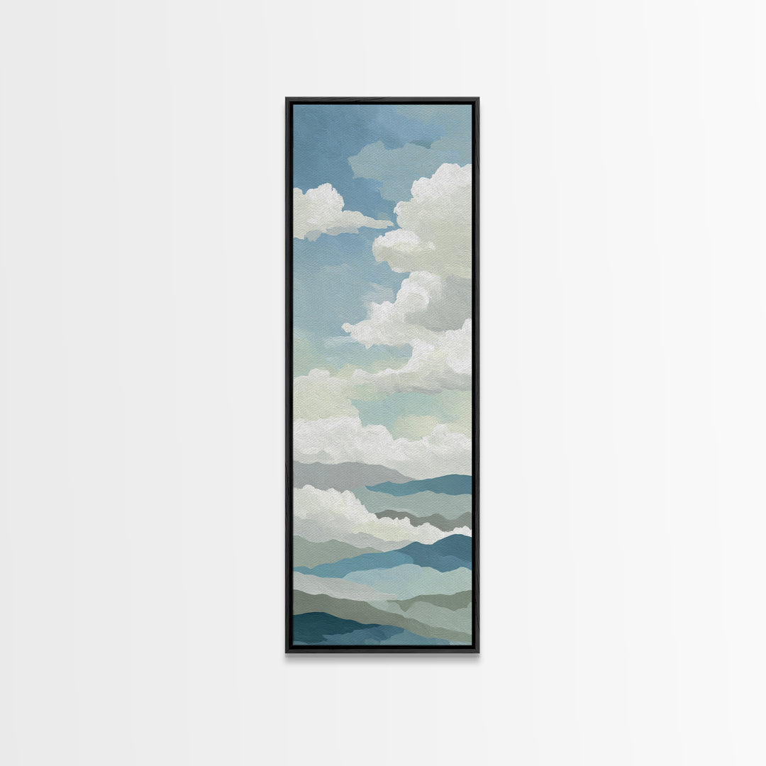 Clean Geometric Art Canvas Print, Dental Office Art, Office Decor, Fine Art, Calm, Art Print, Room Decor, Textured Painting, DOA-1x3-44
