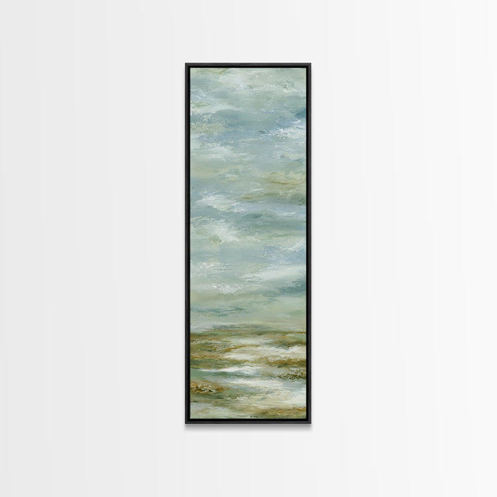 Peaceful Clouds over Open Meadow Framed Canvas Print, Dental Office Art, Dentistry Art, Office Decor, Fine Art, Calm, DOA-1x3-45
