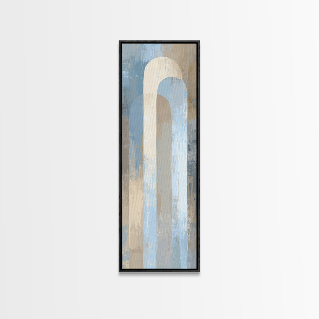 Light Scandinavian Abstract Arches Framed Canvas Print, Dental Office Art, Dental Assistant, Office Decor, Abstract Art, Calm, DOA-1x3-53