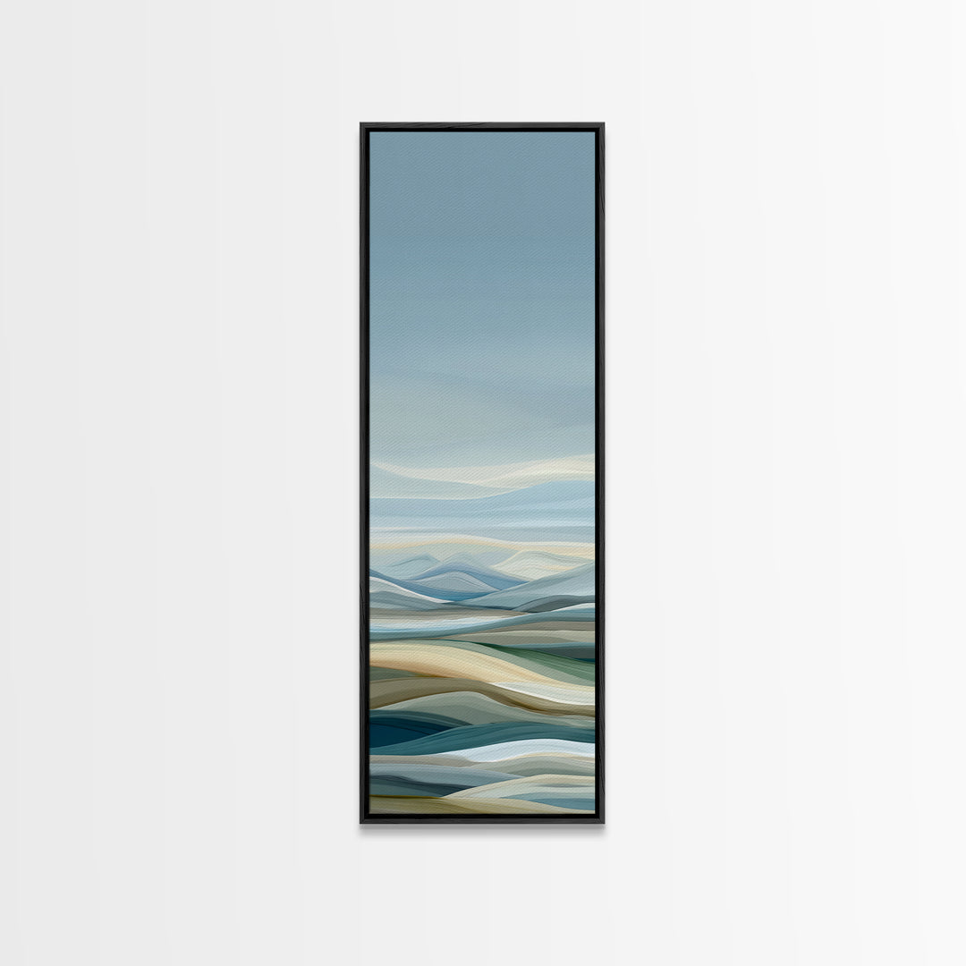 Soft Gradient Sunrise Canvas Print, Dental Office Art, Statement Artwork, Office Decor, Fine Art, Calm, Printable Wall Art, DOA-1x3-56