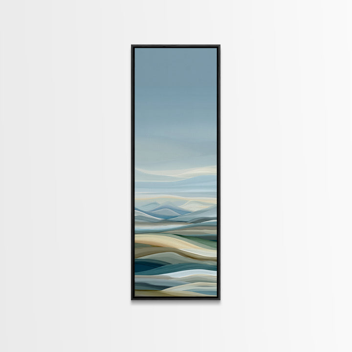 Soft Gradient Sunrise Canvas Print, Dental Office Art, Statement Artwork, Office Decor, Fine Art, Calm, Printable Wall Art, DOA-1x3-56