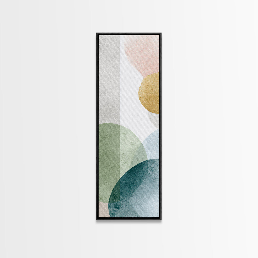 Simple Rainbow Pastel Shapes for Children Canvas Print, Dental Office Art, Dental Decor, Office Decor, Fine Art, Calm, DOA-1x3-57