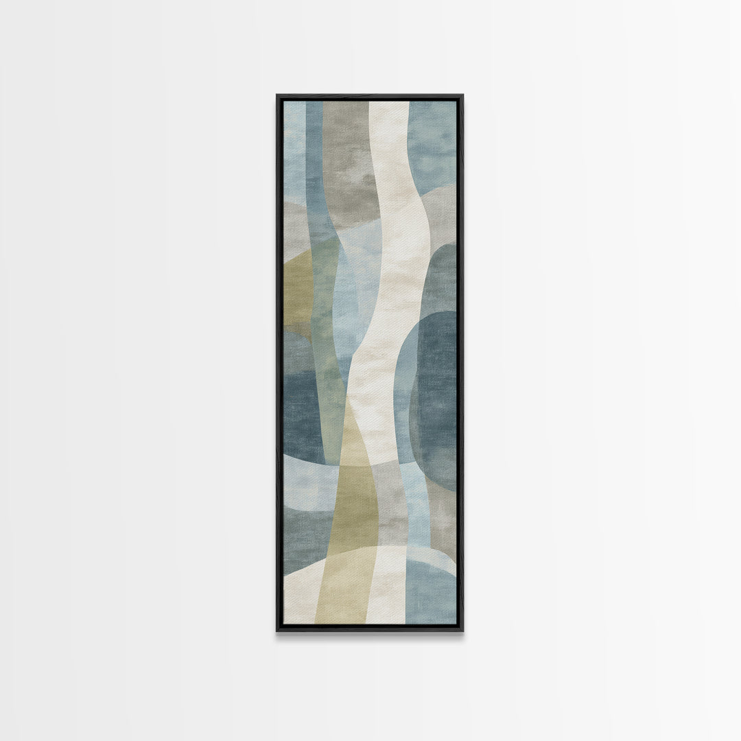 Playful Tooth Shaped Character Framed Canvas Print, Dental Office Art, Dentistry Art, Office Decor, Abstract Art, Calm, DOA-1x3-66