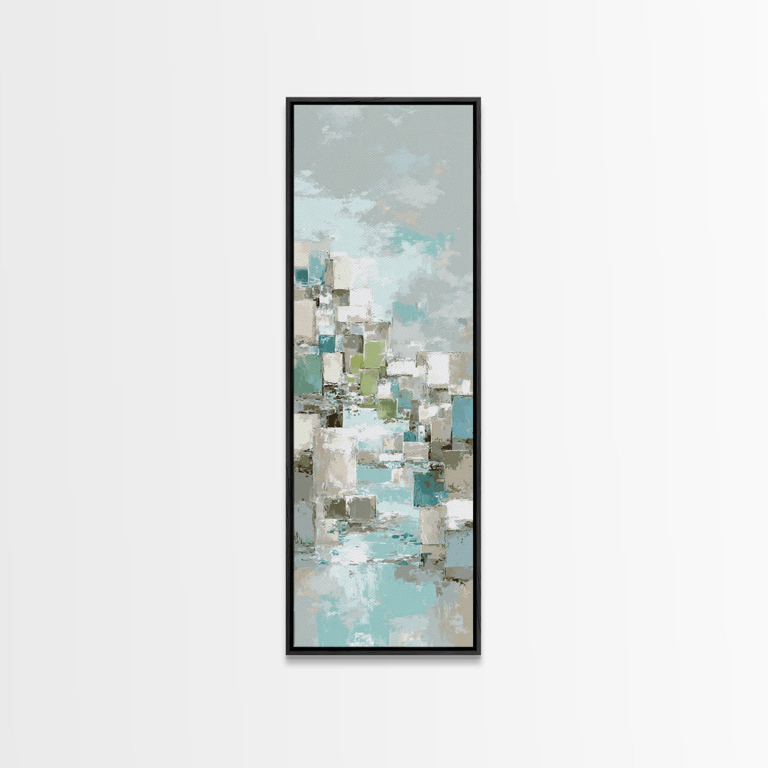 Clean Geometric Art Canvas Print, Dental Office Art, Luxury Decor, Office Decor, Abstract Art, Calm, Office Wall Art, DOA-1x3-68