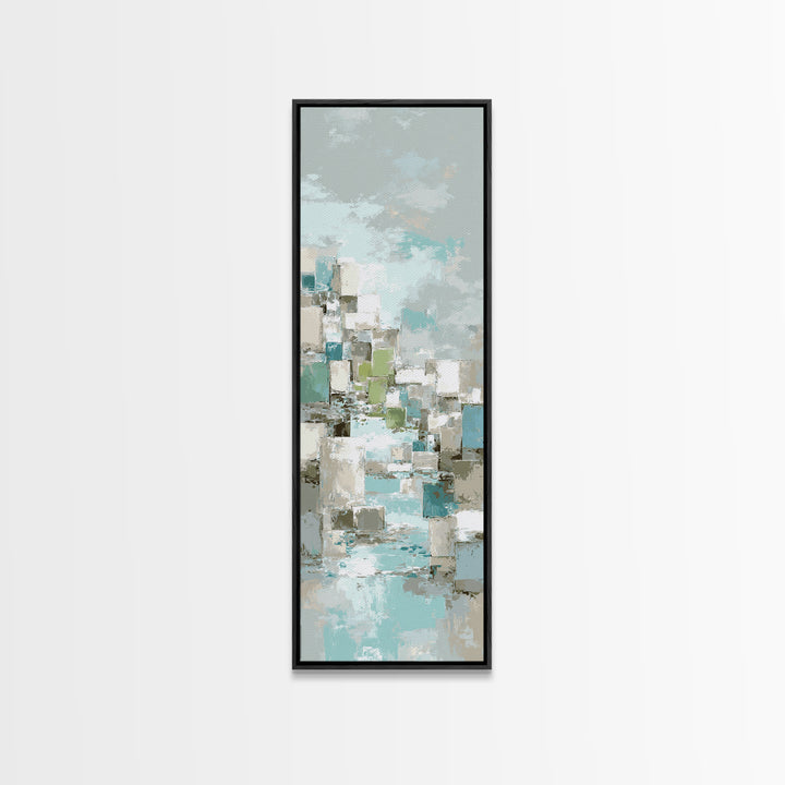 Clean Geometric Art Canvas Print, Dental Office Art, Luxury Decor, Office Decor, Abstract Art, Calm, Office Wall Art, DOA-1x3-68