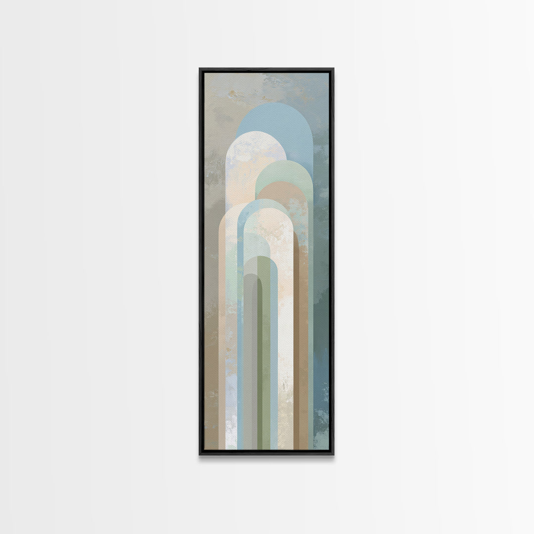 Light Scandinavian Abstract Arches Canvas Print, Dental Office Art, Science Art, Office Decor, Fine Art, Calm, Boho Decor, DOA-1x3-77