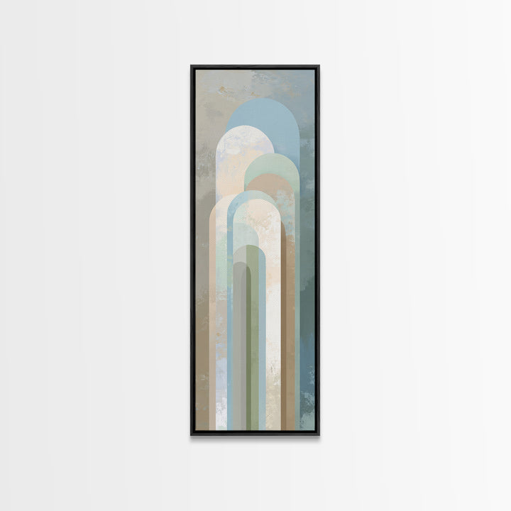 Light Scandinavian Abstract Arches Canvas Print, Dental Office Art, Science Art, Office Decor, Fine Art, Calm, Boho Decor, DOA-1x3-77