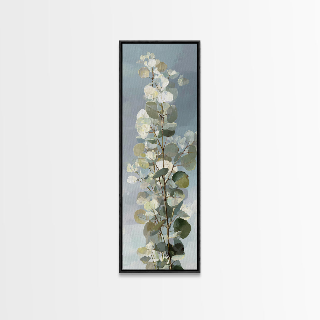 Soft Botanical Eucalyptus Print for Clean Atmosphere Canvas Print, Dental Office Art, Printable Wall Art, Office Decor, Calm, DOA-1x3-87