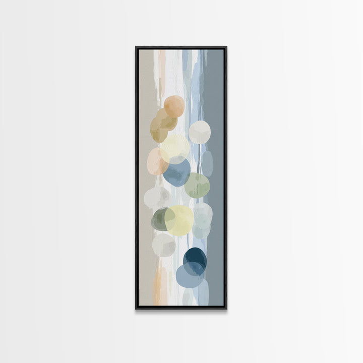 Simple Rainbow Pastel Shapes for Children Canvas Print, Dental Office Art, Dental Decor, Office Decor, Abstract Art, Calm, DOA-1x3-9