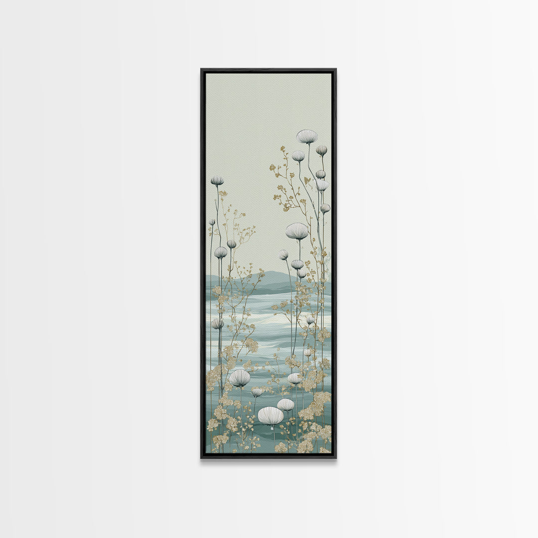 Clean Geometric Art Framed Canvas Print, Dental Office Art, Contemporary Art, Office Decor, Abstract Art, Calm, Dental Wall Art, DOA-1x3-92