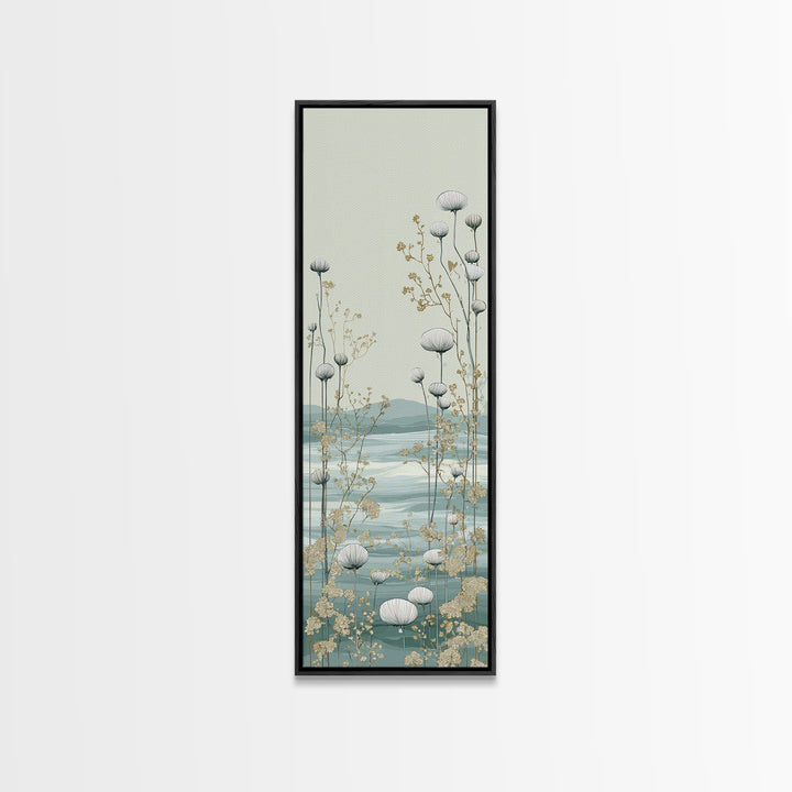 Clean Geometric Art Framed Canvas Print, Dental Office Art, Contemporary Art, Office Decor, Abstract Art, Calm, Dental Wall Art, DOA-1x3-92