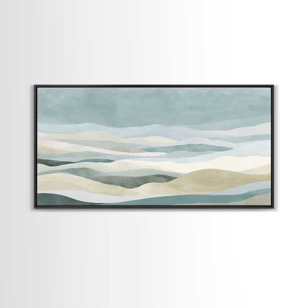 Clean Geometric Art Framed Canvas Print, Dental Office Art, Dental Assistant, Office Decor, Fine Art, Calm, Gallery Decor, DOA-2x1-100