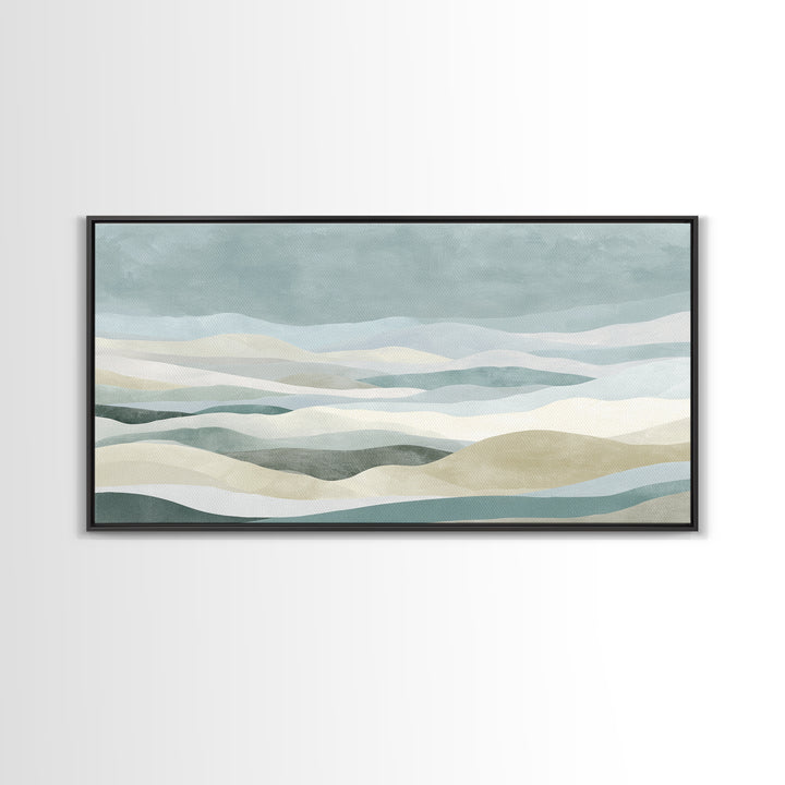 Clean Geometric Art Framed Canvas Print, Dental Office Art, Dental Assistant, Office Decor, Fine Art, Calm, Gallery Decor, DOA-2x1-100