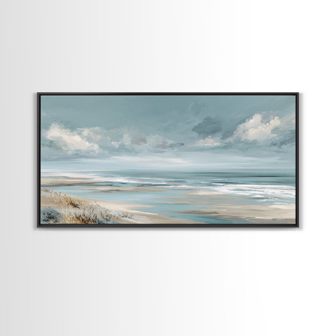 Quiet Coastal Dunes Framed Canvas Print, Dental Office Art, Dentist Art, Office Decor, Fine Art, Calm, Luxury Decor, Art Print, DOA-2x1-18