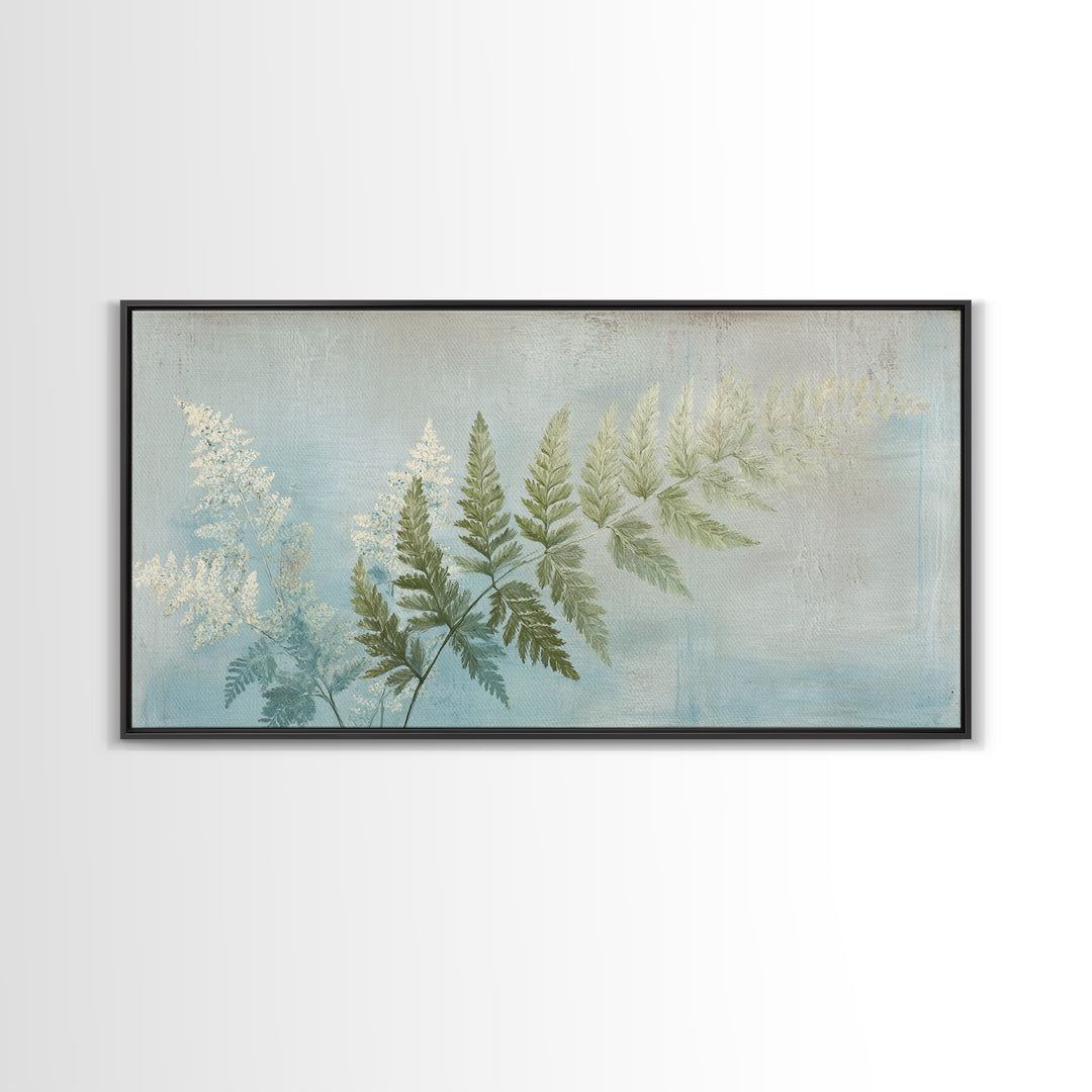 Botanical Fern Study Canvas Print, Dental Office Art, Minimalist Decor, Office Decor, Fine Art, Calm, Motivational Poster, DOA-2x1-39