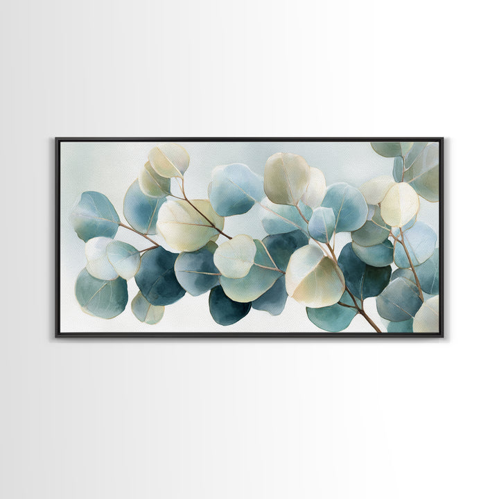 Soft Botanical Eucalyptus Print for Clean Atmosphere Canvas Print, Dental Office Art, Office Wall Art, Office Decor, Calm, DOA-2x1-47