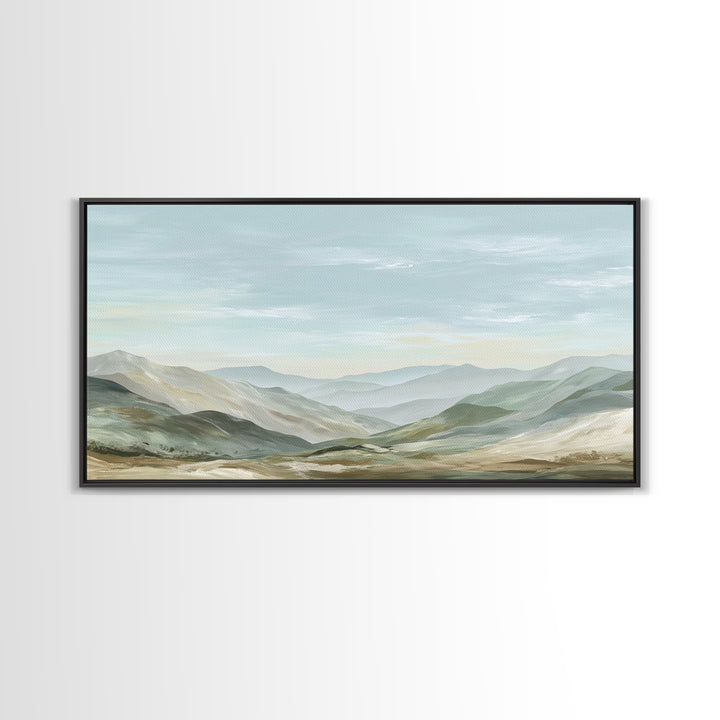 Gentle Mountain Landscape Canvas Print, Dental Office Art, Poster, Office Decor, Fine Art, Calm, Dental Art, Digital Artwork, DOA-2x1-48