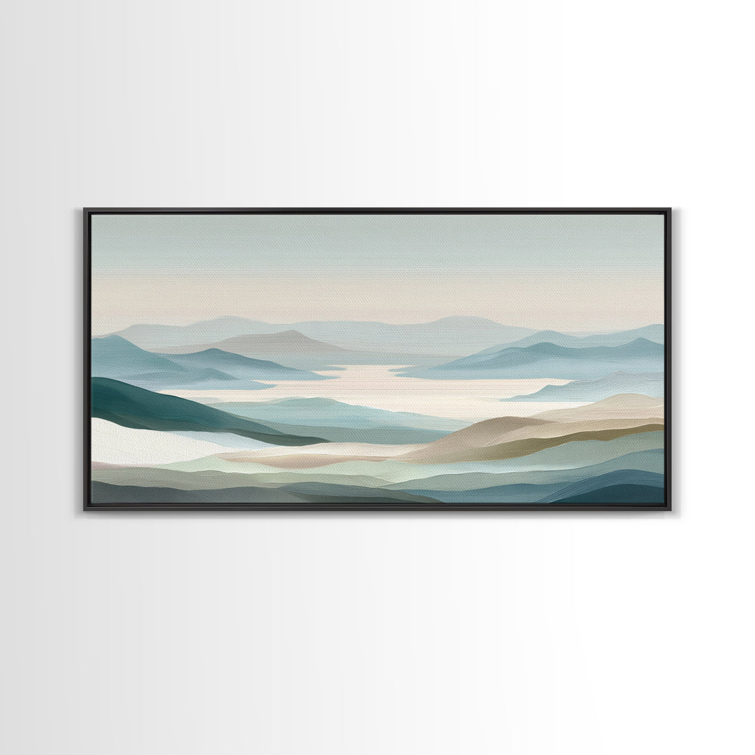 Soft Gradient Sunrise Canvas Print, Dental Office Art, Digital Print, Office Decor, Fine Art, Calm, Medical Office Decor, DOA-2x1-64