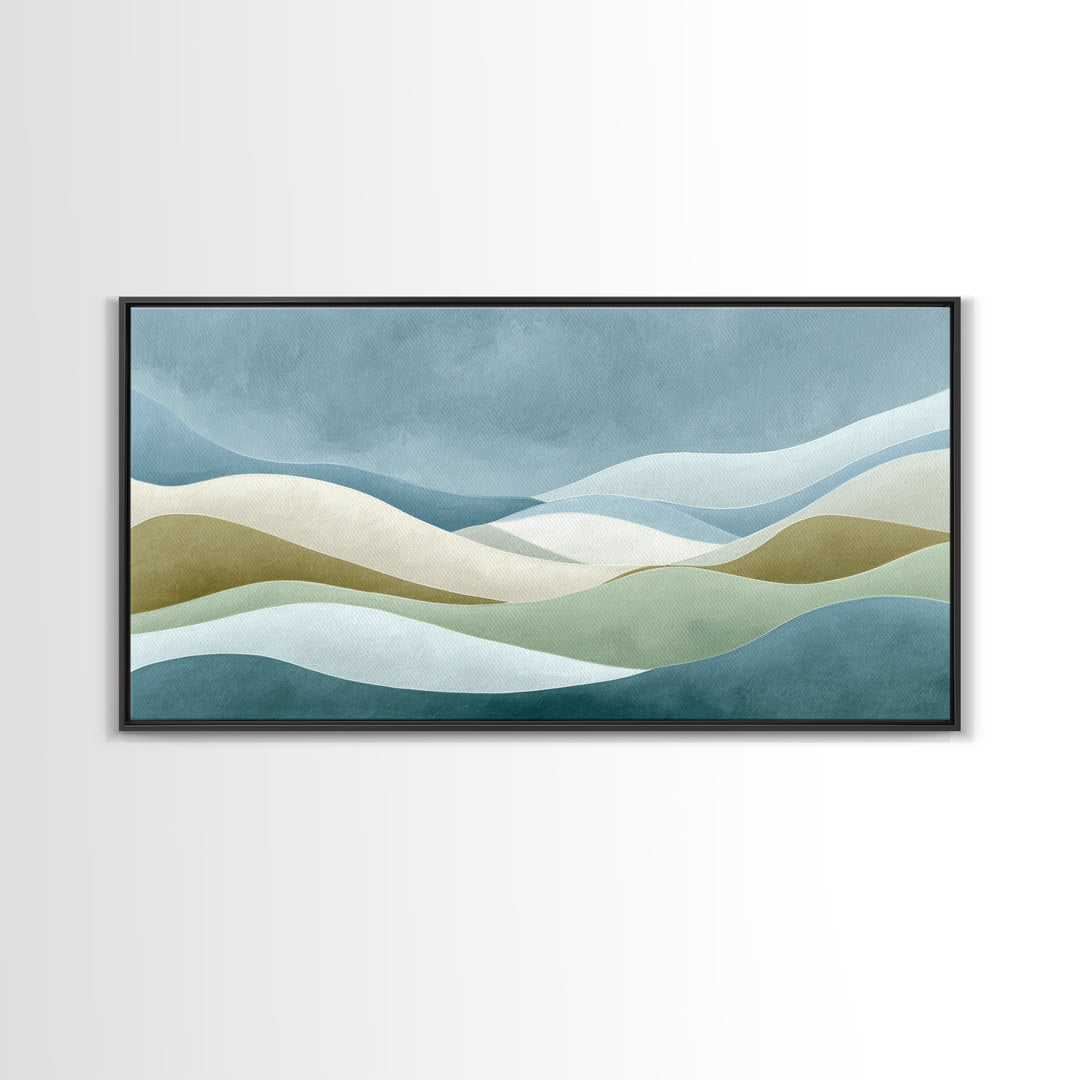 Minimal Smile Curve Abstract Canvas Print, Dental Office Art, Luxury Decor, Office Decor, Abstract Art, Calm, Office Wall Art, DOA-2x1-73
