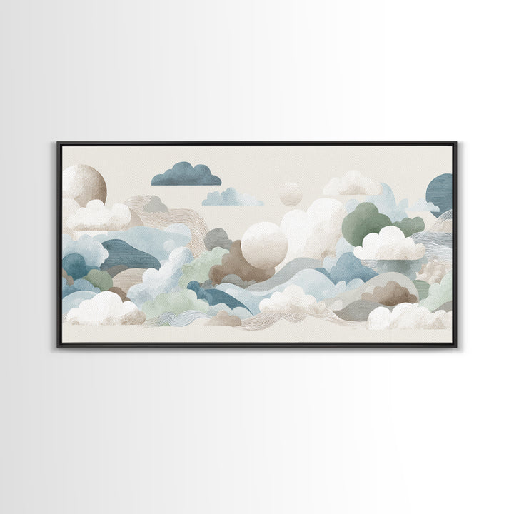 Playful Tooth Shaped Character Canvas Print, Dental Office Art, Art Print, Office Decor, Abstract Art, Calm, Unique Wall Art, DOA-2x1-74
