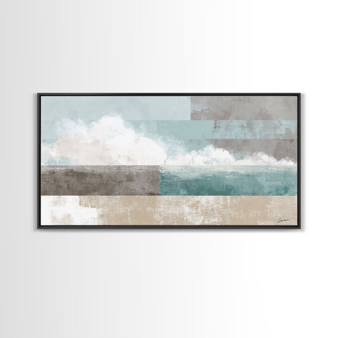 Clean Geometric Art Canvas Print, Dental Office Art, Dental Art, Office Decor, Fine Art, Calm, Dental Gift, Dentist Art, DOA-2x1-76