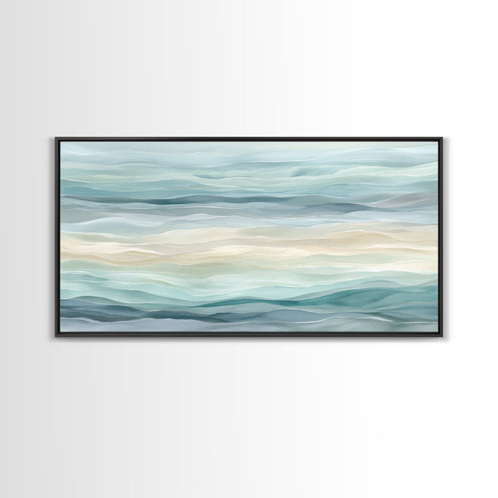 Abstract Water Ripple Pattern Framed Canvas Print, Dental Office Art, Room Decor, Office Decor, Abstract Art, Calm, DOA-2x1-81