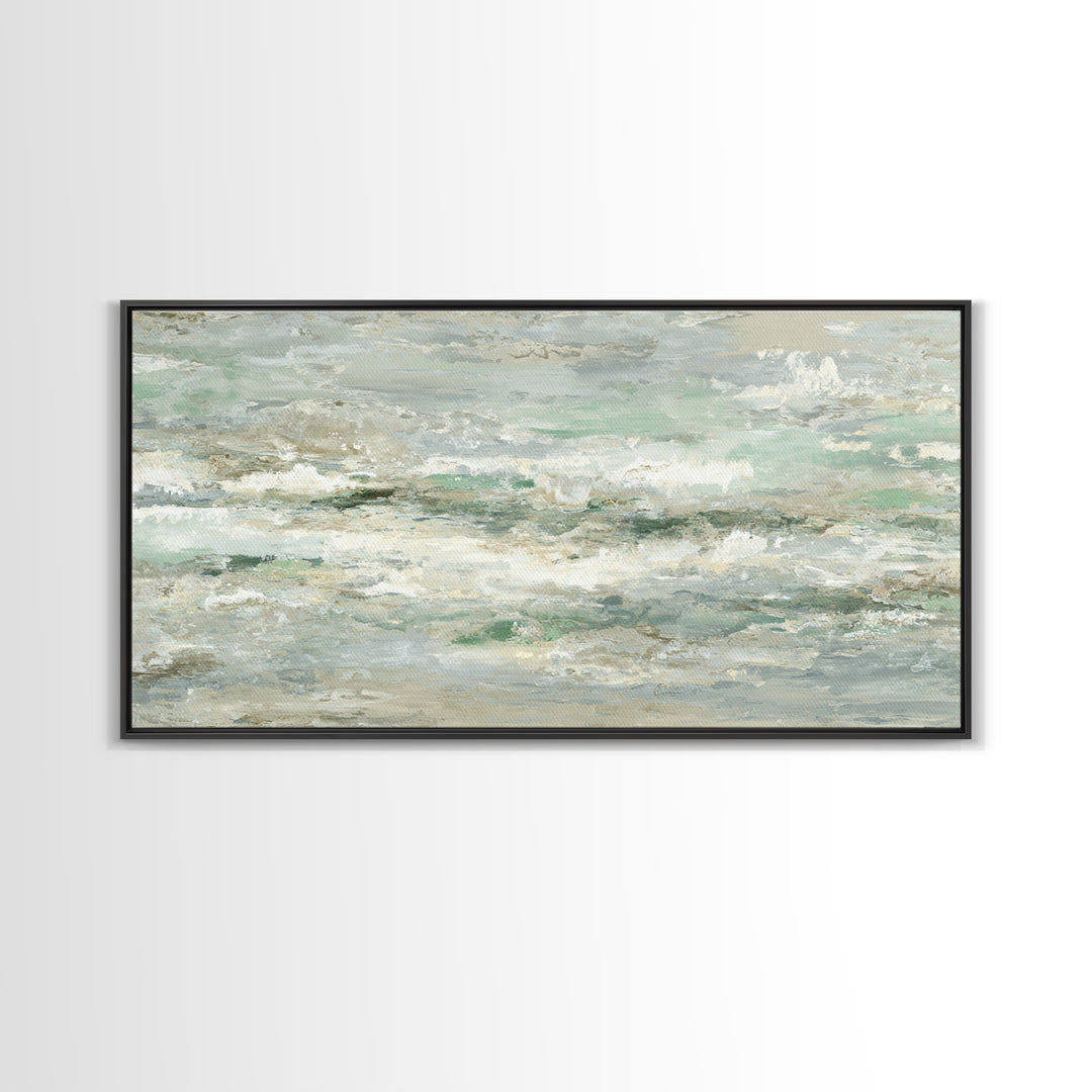 Clean Marble Texture Framed Canvas Print, Dental Office Art, Dental Wall Art, Office Decor, Oil Painting, Calm, DOA-2x1-92