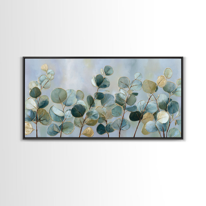 Soft Botanical Eucalyptus Print for Clean Atmosphere Canvas Print, Dental Office Art, Dentistry Art, Office Decor, Calm, DOA-2x1-95