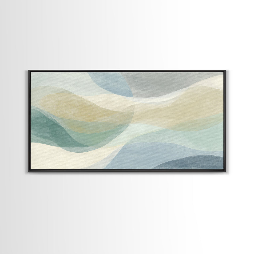 Minimal Smile Curve Abstract Framed Canvas Print, Dental Office Art, Contemporary Art, Office Decor, Abstract Art, Calm, DOA-2x1-97