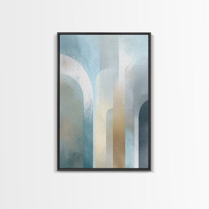 Light Scandinavian Abstract Arches Framed Canvas Print, Dental Office Art, Home Decor, Office Decor, Fine Art, Calm, DOA-2x3-25