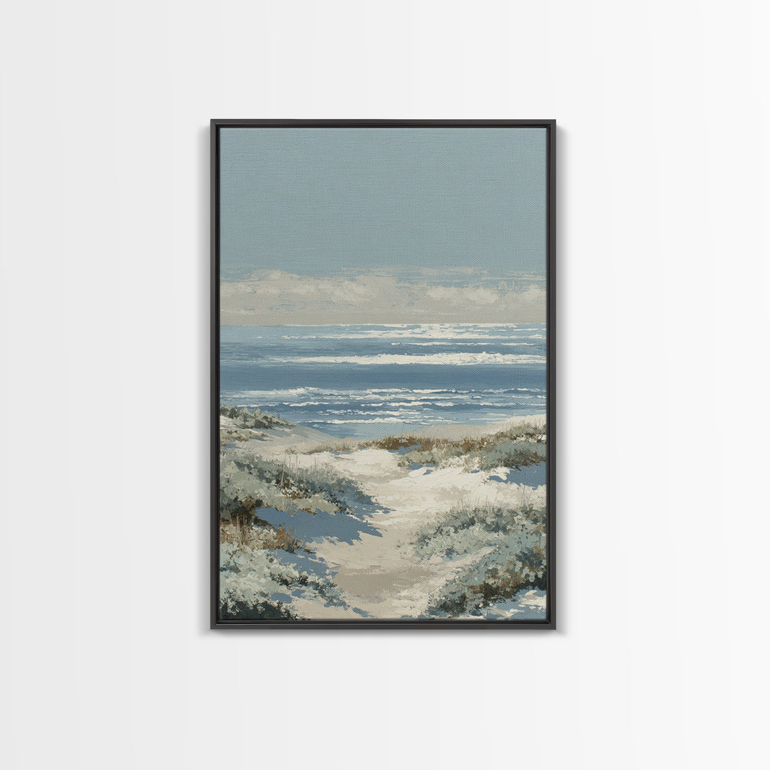 Quiet Coastal Dunes Framed Canvas Print, Dental Office Art, Dentist Art, Office Decor, Fine Art, Calm, Luxury Decor, Art Print, DOA-2x3-30