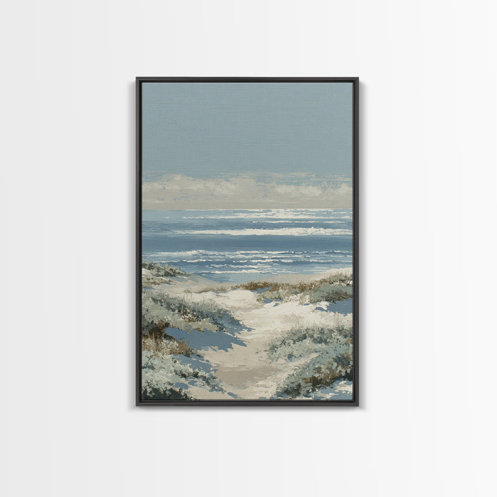 Quiet Coastal Dunes Framed Canvas Print, Dental Office Art, Dentist Art, Office Decor, Fine Art, Calm, Luxury Decor, Art Print, DOA-2x3-30