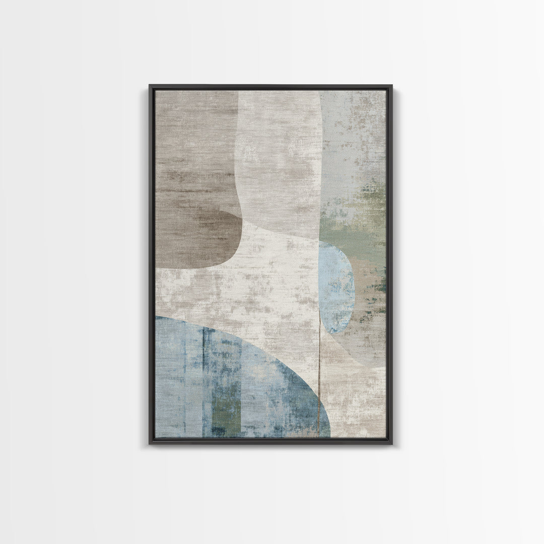 Minimal Smile Curve Abstract Framed Canvas Print, Dental Office Art, Neutral Decor, Office Decor, Abstract Art, Calm, DOA-2x3-37