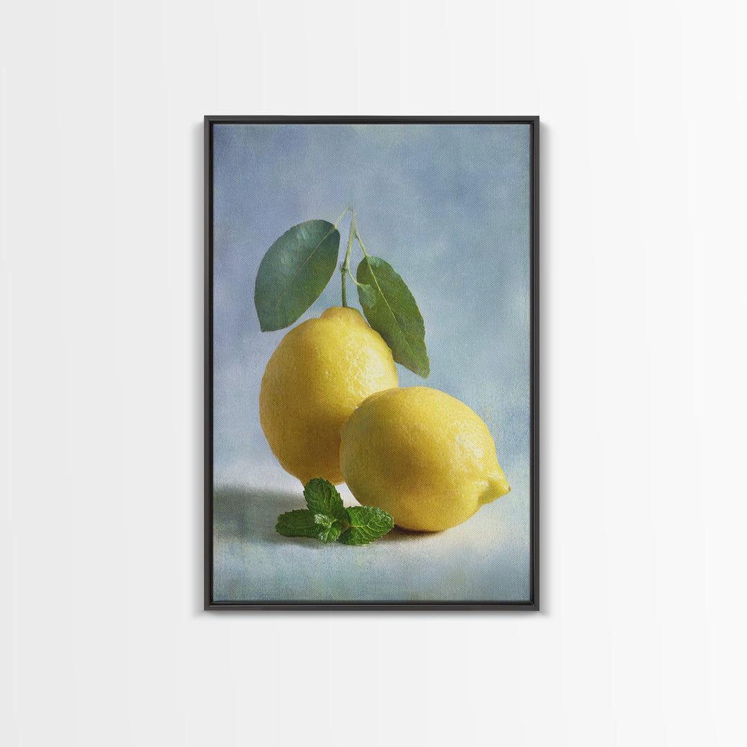 Fresh Citrus and Mint Still Life Canvas Print, Dental Office Art, Printable Digital, Office Decor, Calm, Neutral Decor, DOA-2x3-39