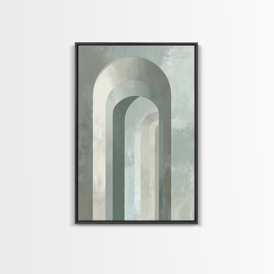 Light Scandinavian Abstract Arches Canvas Print, Dental Office Art, Statement Artwork, Office Decor, Abstract Art, Calm, DOA-2x3-49