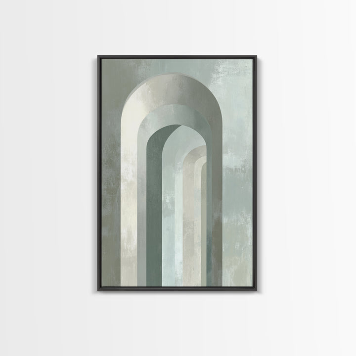 Light Scandinavian Abstract Arches Canvas Print, Dental Office Art, Statement Artwork, Office Decor, Abstract Art, Calm, DOA-2x3-49