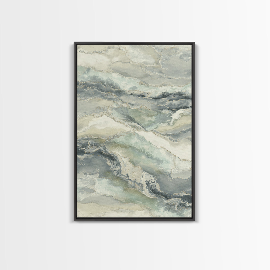 Clean Marble Texture Framed Canvas Print, Dental Office Art, Digital Artwork, Office Decor, Abstract Art, Calm, Dentist Art, DOA-2x3-56