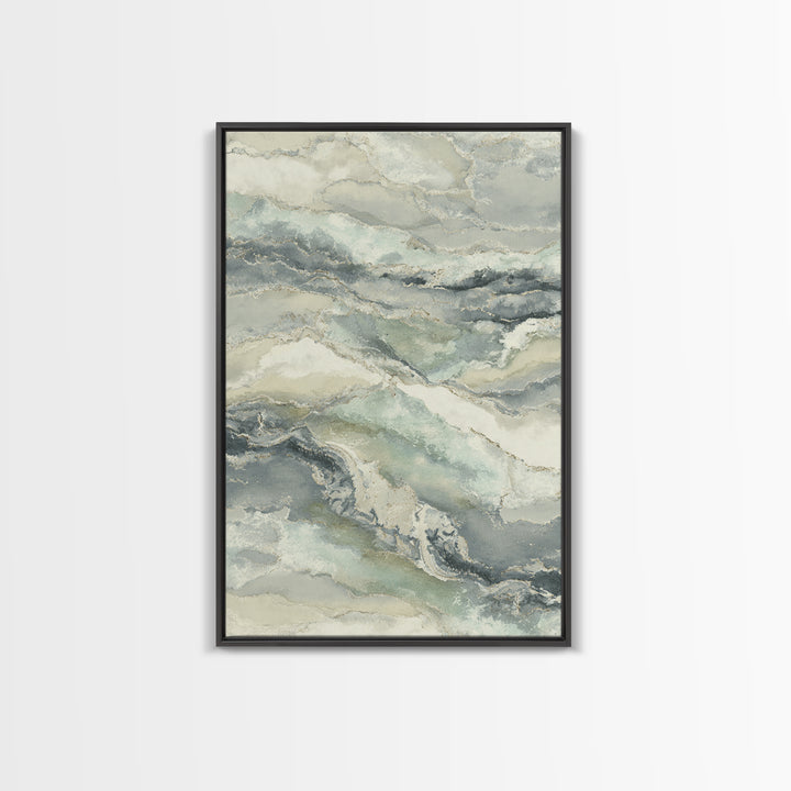 Clean Marble Texture Framed Canvas Print, Dental Office Art, Digital Artwork, Office Decor, Abstract Art, Calm, Dentist Art, DOA-2x3-56