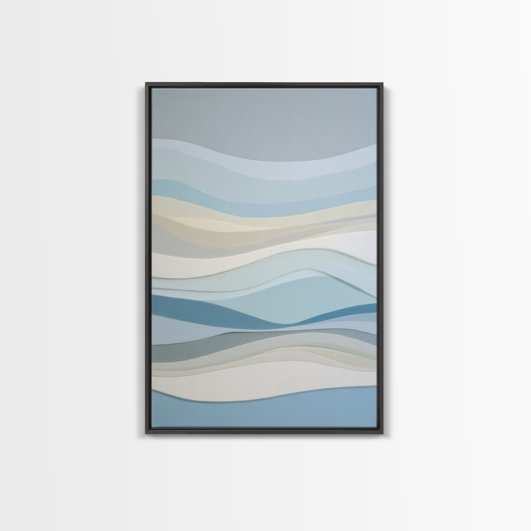 Calming Abstract Ocean Waves Canvas Print, Dental Office Art, Minimalist Decor, Office Decor, Calm, Motivational Poster, DOA-2x3-57
