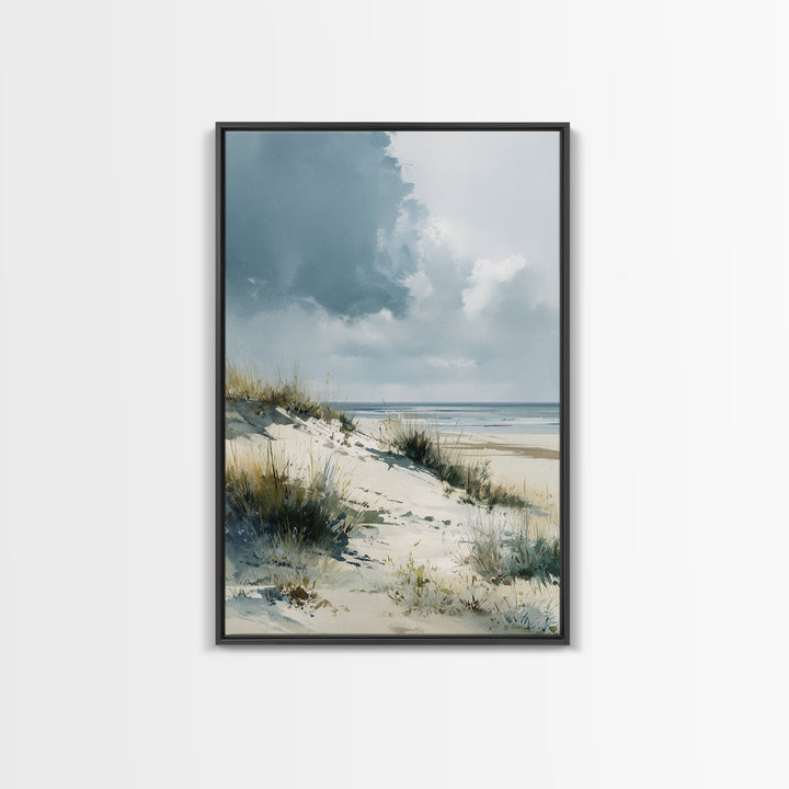 Quiet Coastal Dunes Framed Canvas Print, Dental Office Art, Dentist Art, Office Decor, Fine Art, Calm, Luxury Decor, Art Print, DOA-2x3-6