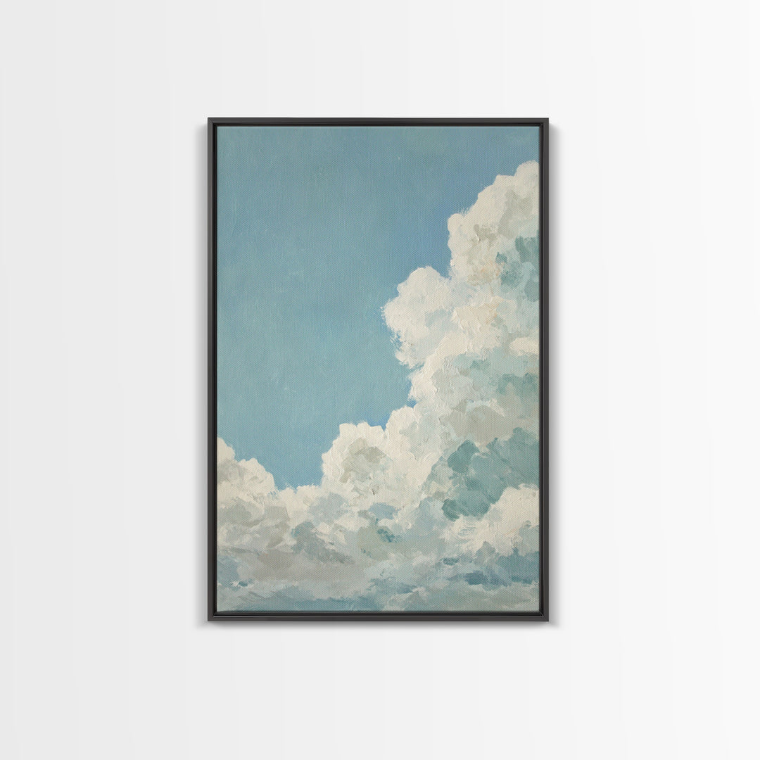 Peaceful Clouds over Open Meadow Canvas Print, Dental Office Art, Art Print, Office Decor, Oil Painting, Calm, Unique Wall Art, DOA-2x3-65
