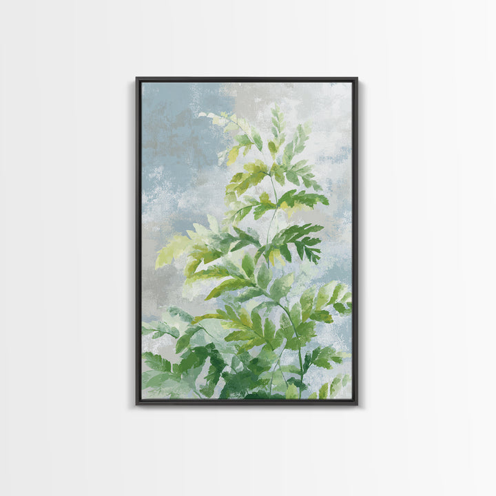 Botanical Fern Study Framed Canvas Print, Dental Office Art, Medical Office Art, Office Decor, Watercolor Art, Calm, DOA-2x3-75