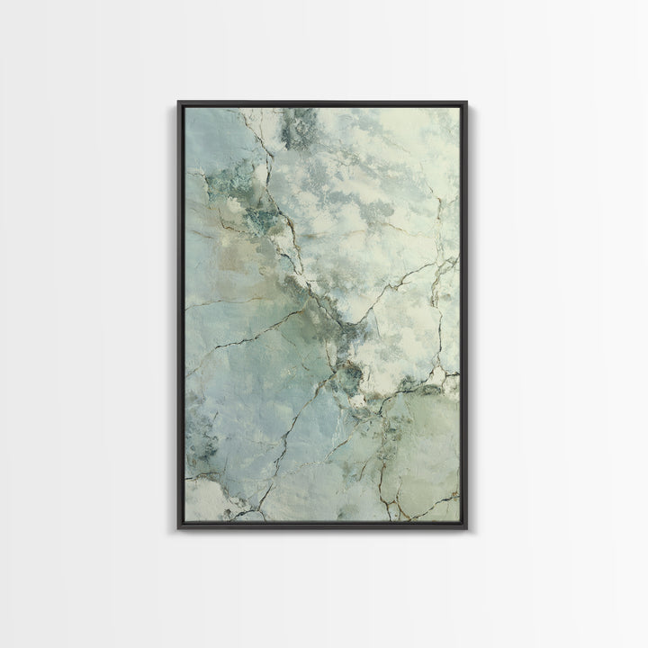 Clean Marble Texture Framed Canvas Print, Dental Office Art, Dental Gift, Office Decor, Watercolor Art, Calm, DOA-2x3-80