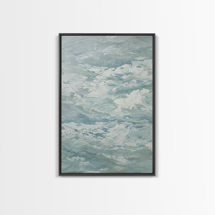 Calming Abstract Ocean Waves Canvas Print, Dental Office Art, Minimalist Decor, Office Decor, Calm, Motivational Poster, DOA-2x3-81