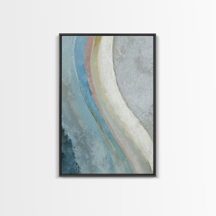 Minimal Smile Curve Abstract Framed Canvas Print, Dental Office Art, Contemporary Art, Office Decor, Calm, Dental Wall Art, DOA-2x3-85