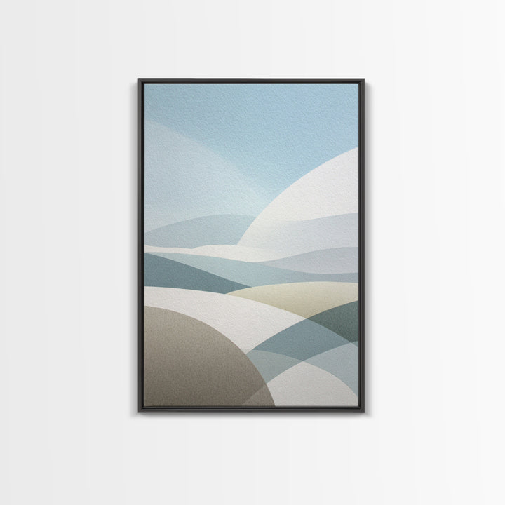 Clean Geometric Art Framed Canvas Print, Dental Office Art, Neutral Decor, Office Decor, Fine Art, Calm, Wall Art, Poster, DOA-2x3-88